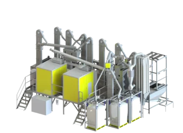 Recyclinganlage hamos WRS zur PVC-Fensteraufbereitung
