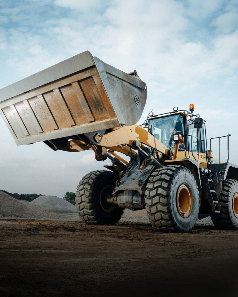 Mobilhydraulik: Schaufelbagger auf einer Baustelle