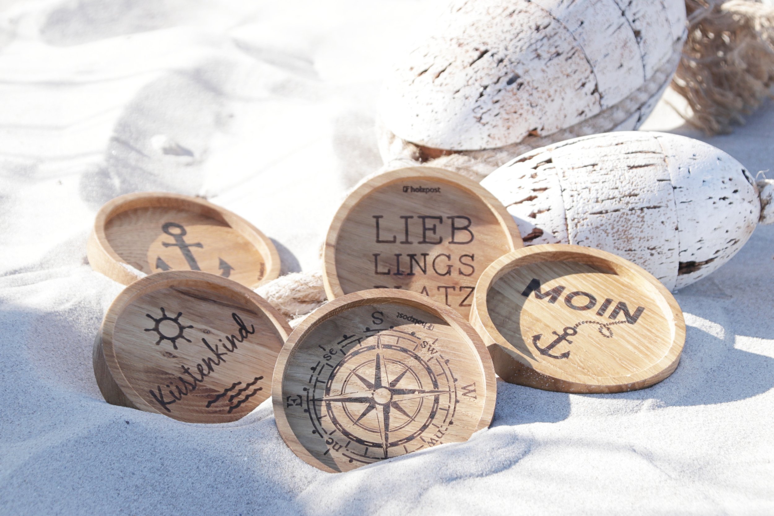 Grußkarte aus Holz
