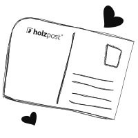 Postkarte aus Buchenholz