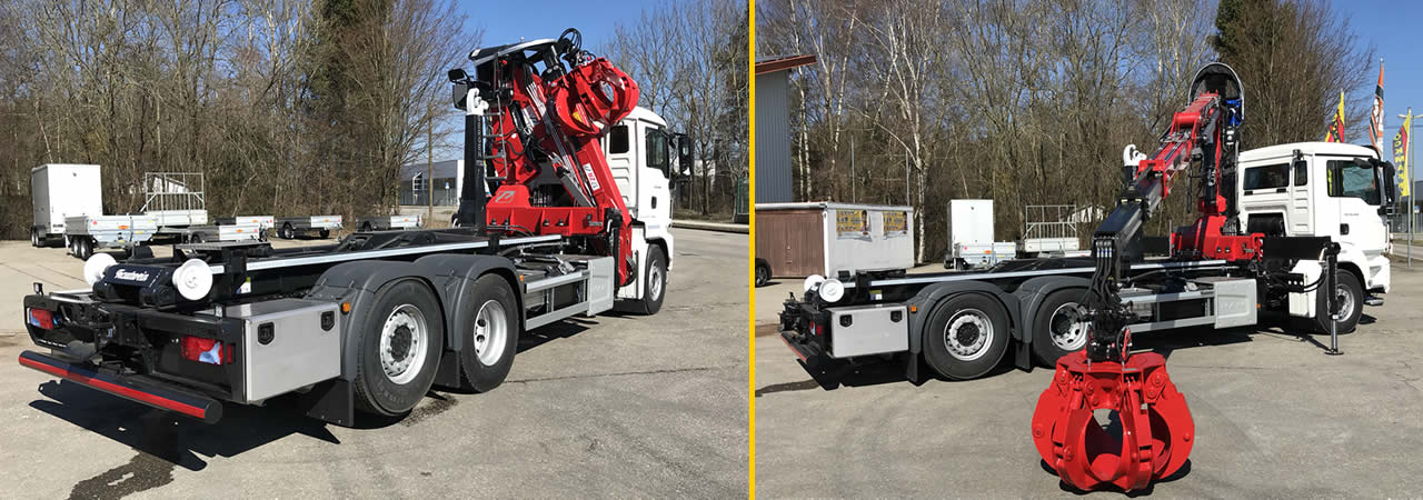 Skip loader/demountable system
