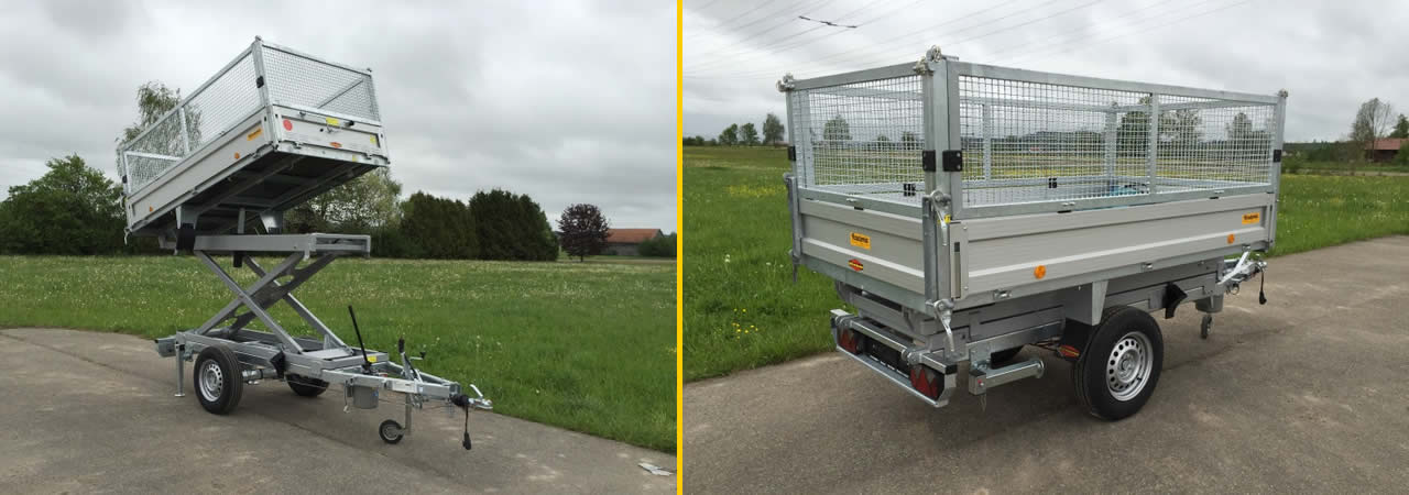 Scissor tipper trailer