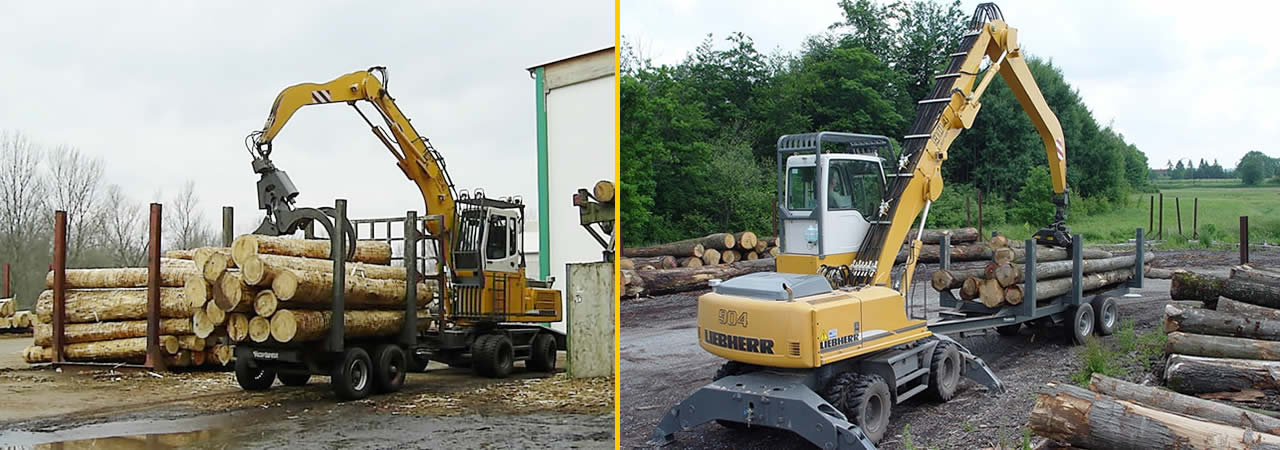Tandem timber trailer