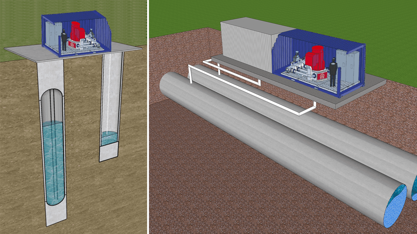 Underground system, compact