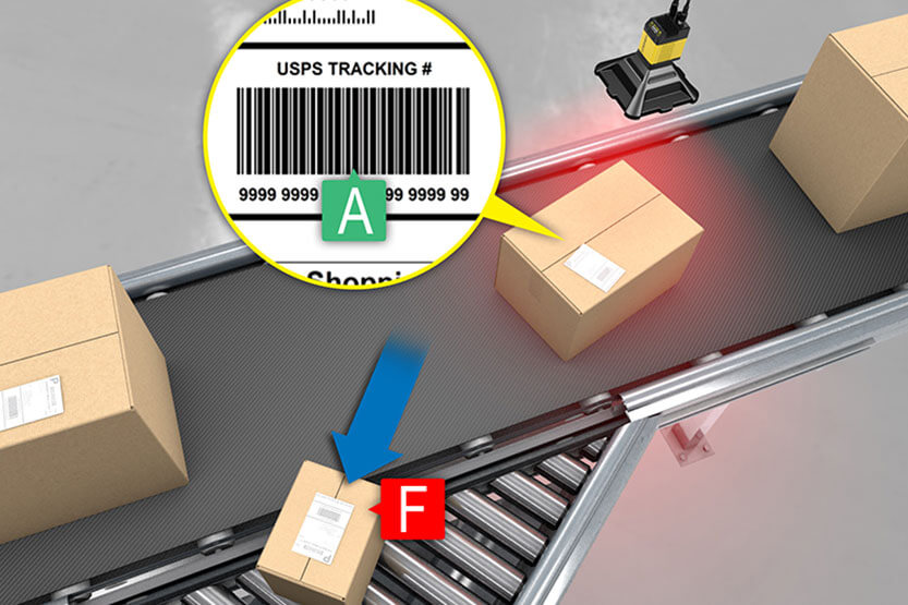 Cognex application parcel sorting