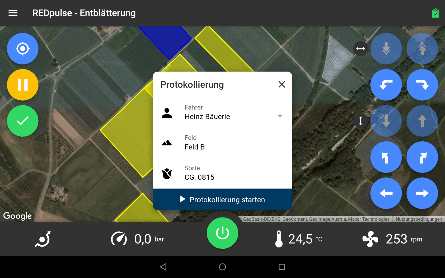 App-Steuerung im Einsatz