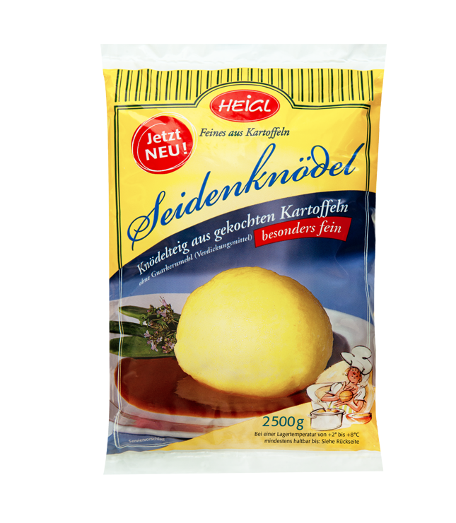 Seidenknödelteig aus frisch gekochten Kartoffeln