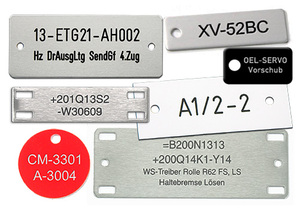 Anlagenkennzeichnung aus Aluminium