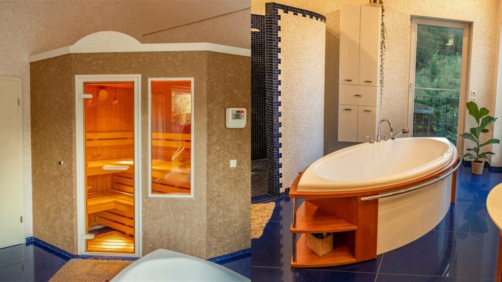 Bad- und Wellnessbereich mit Flüssigtapete