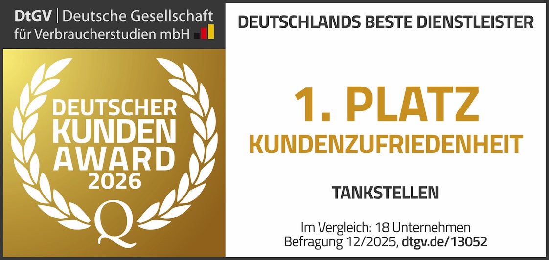 DtGV-Kunden-Award, 1. Platz Kundenzufriedenheit Tankstellen