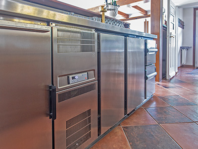 Stainless steel refrigerated counter