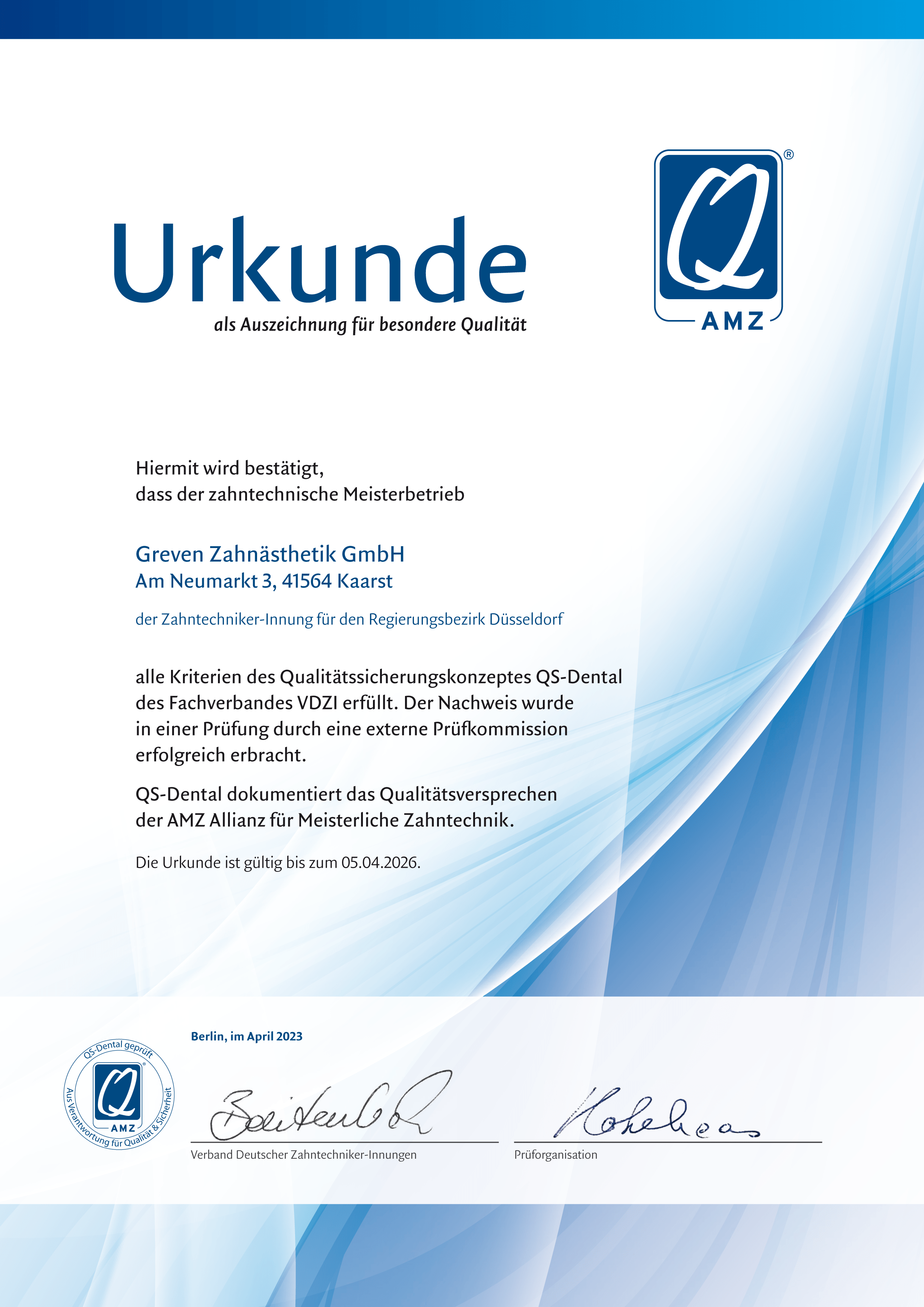Urkunde 2023