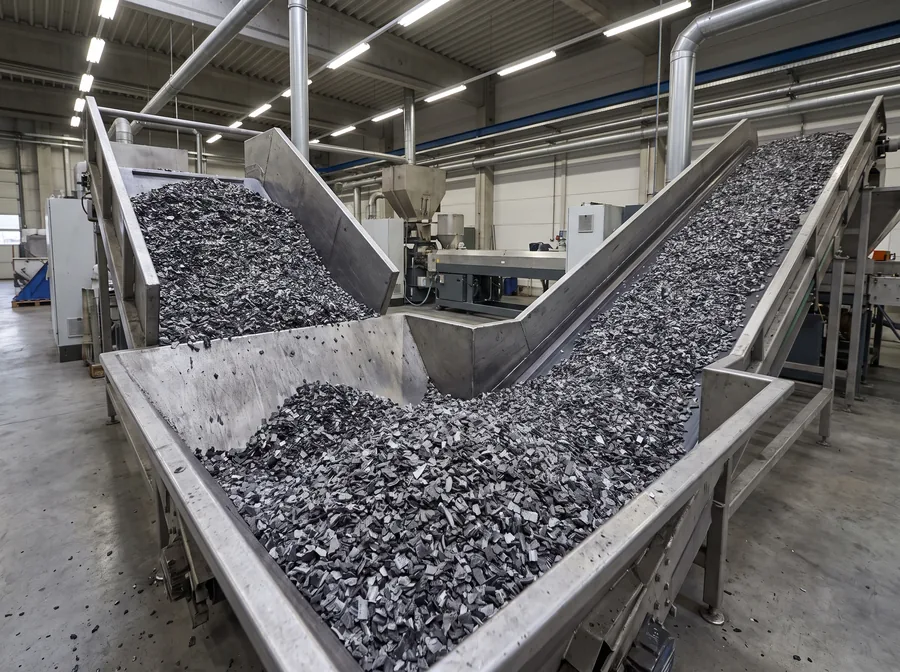 Rezyklat-Mahlgut aus der eigenen Produktion