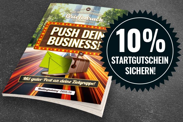 Mailingkatalog mit allen Mailings und Selfmailern