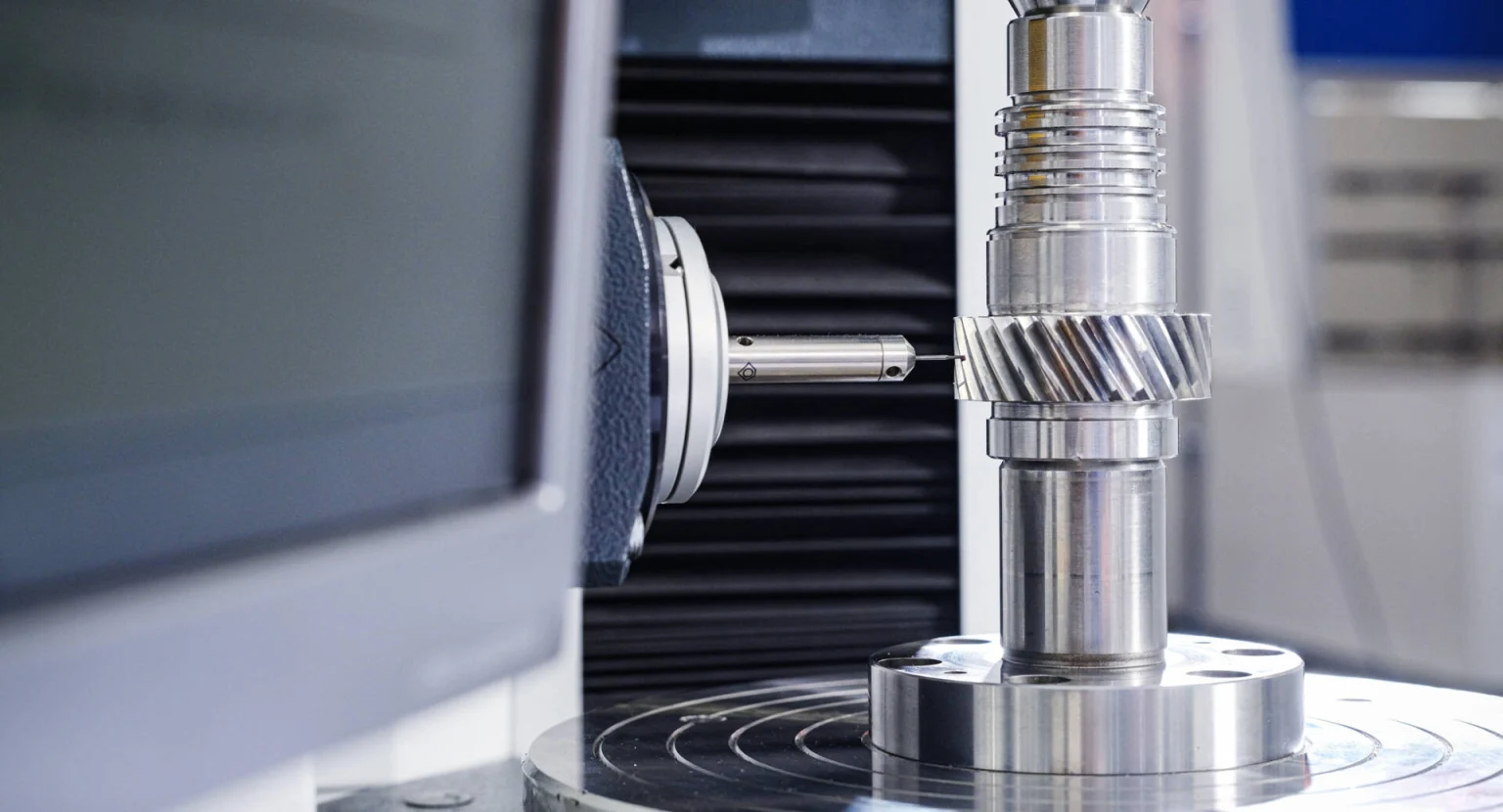Zylindrisches Zahnrad in Messvorrichtung
