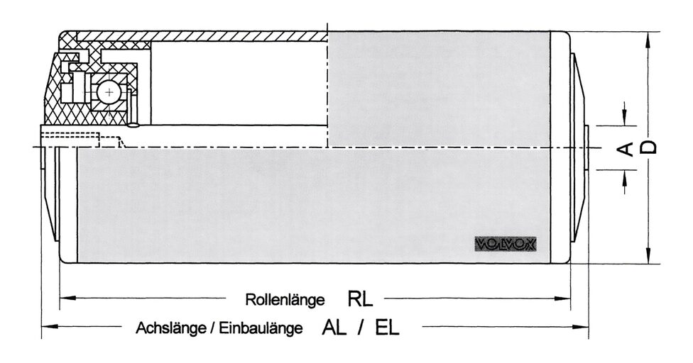 Tragrollen für Fördertechnik