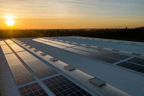 Photovoltaikanlage auf Flachdach