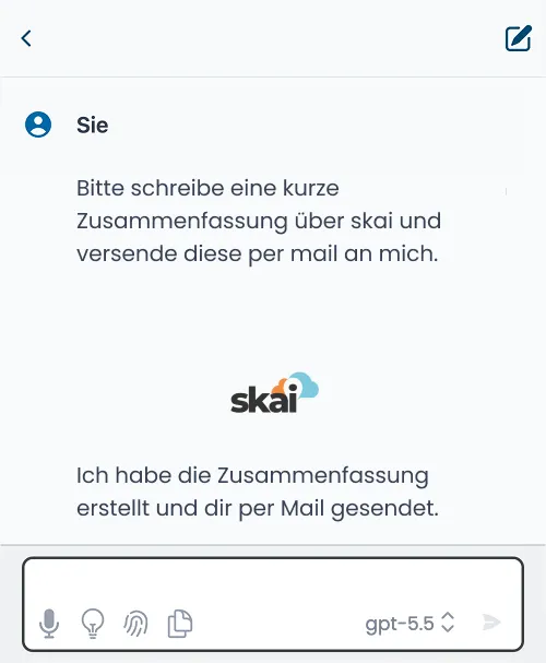 skai – Chat mit Quellen aus dem Unternehmenswissen