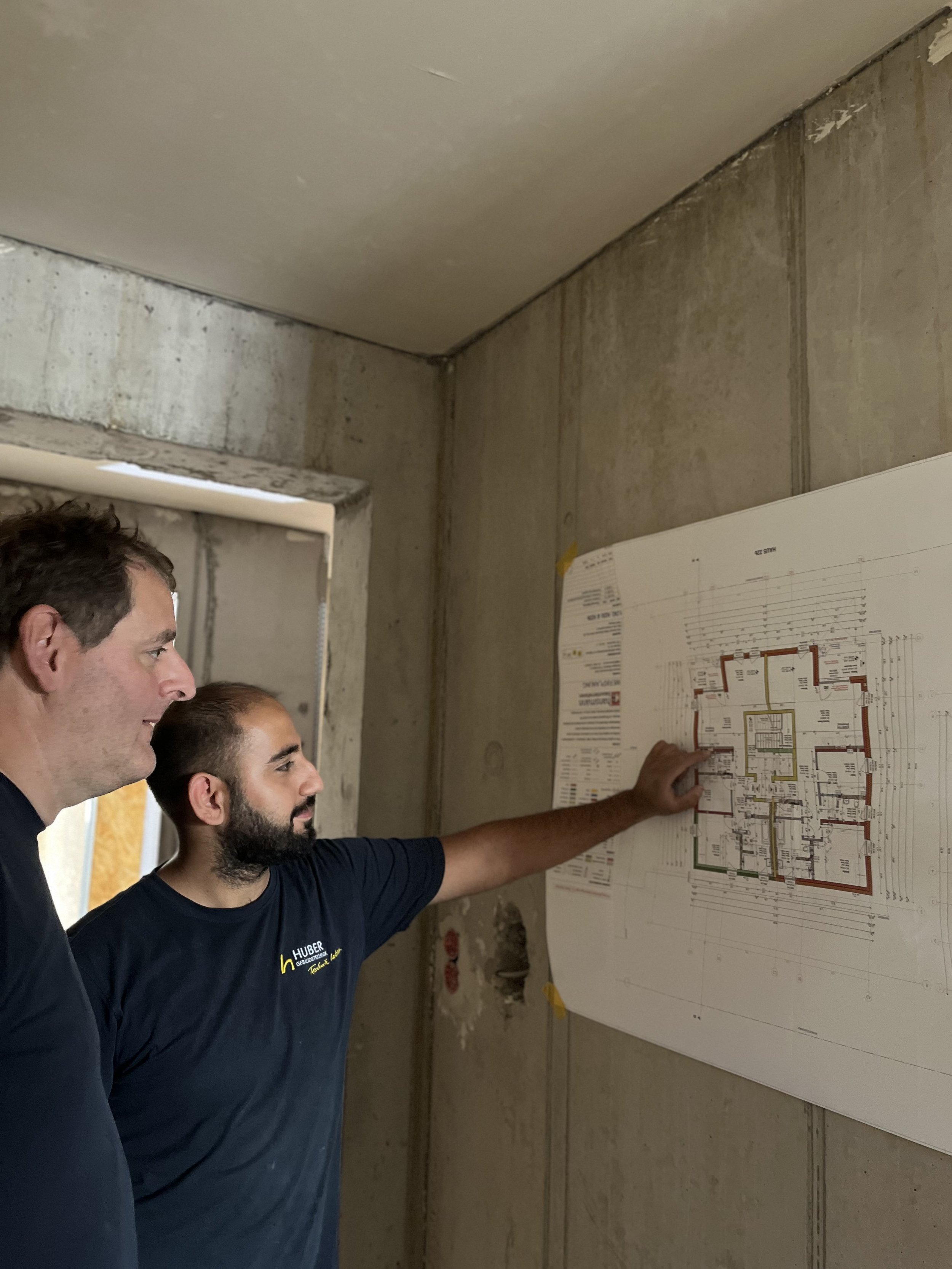 Projektplanung auf der Baustelle