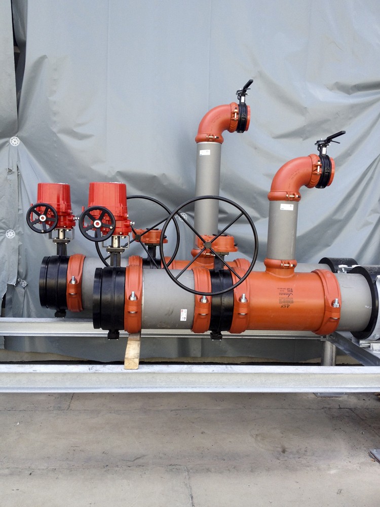 Trennstation mit zwei getrennten Pumpenhäusern (Victaulic-System)