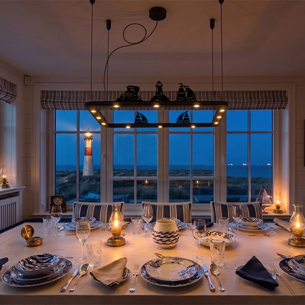 Lamp above the dining table