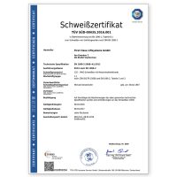 Schweißzertifikat