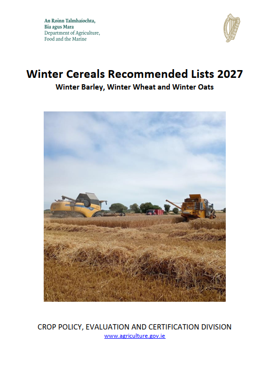 Seedtech-Sorten in den DAFM Recommended Lists 2027