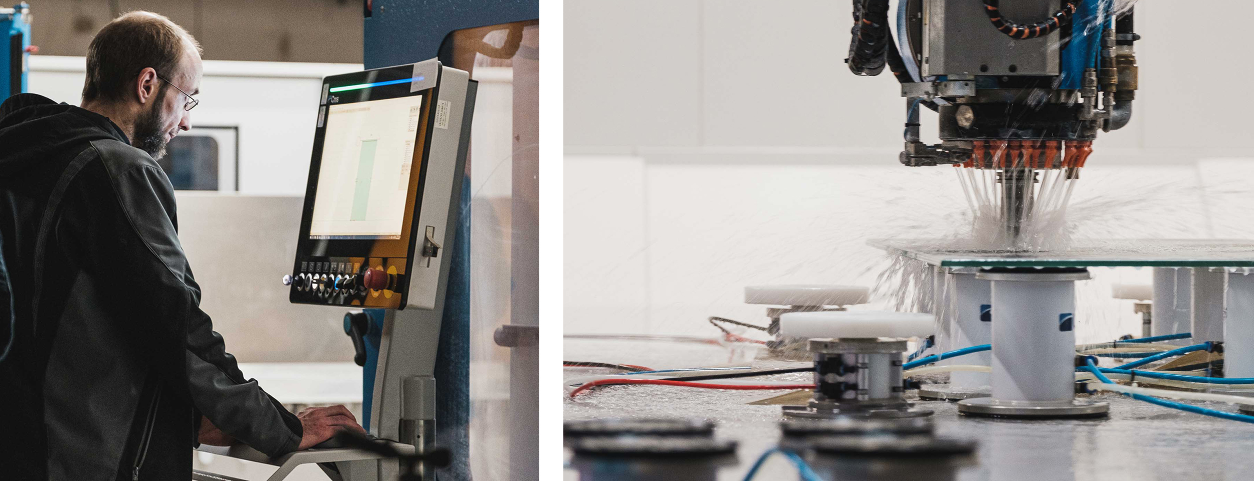 CNC-Bearbeitung von Glas- und Spiegelprodukten
