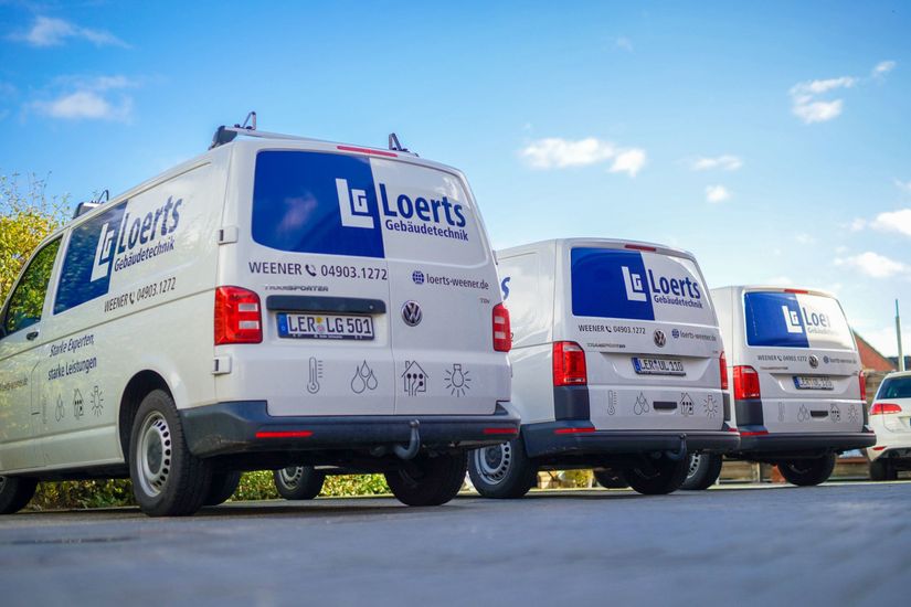 Fuhrpark mit Lieferwagen