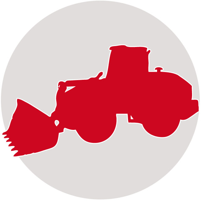 Radlader im Betriebseinsatz