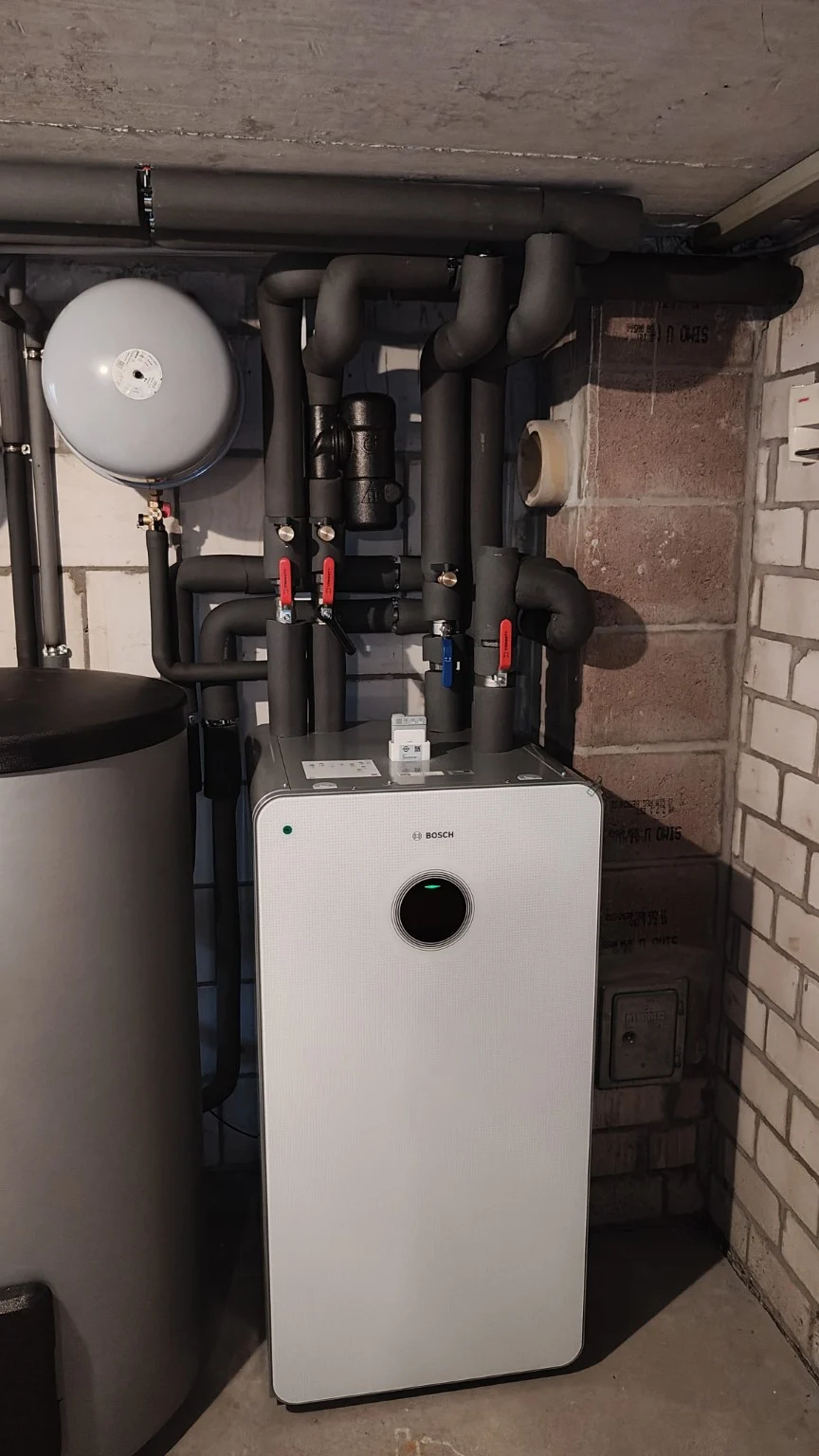 Verrohrung der Wärmepumpenanlage