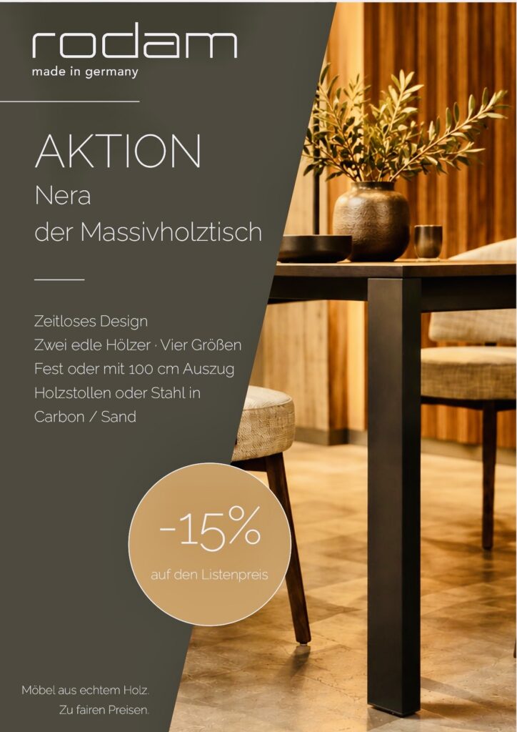 Solid wood table Nera