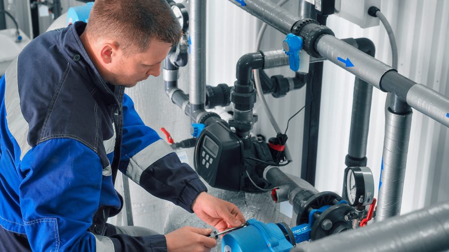 Wasserversorgungstechnik im Einsatz