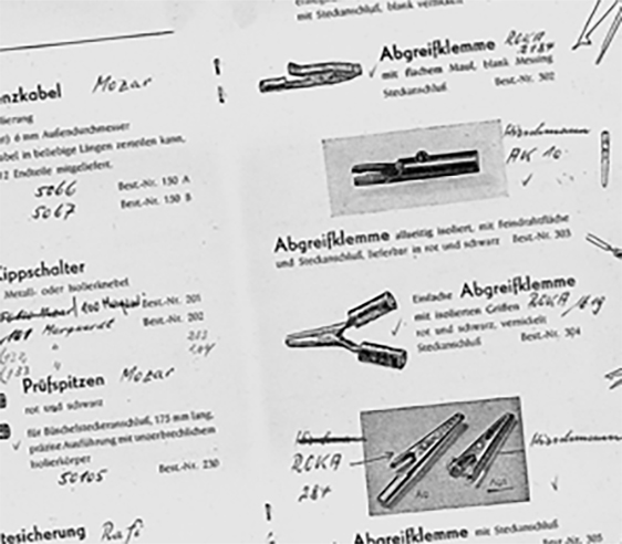 Produktseite aus historischem Katalog