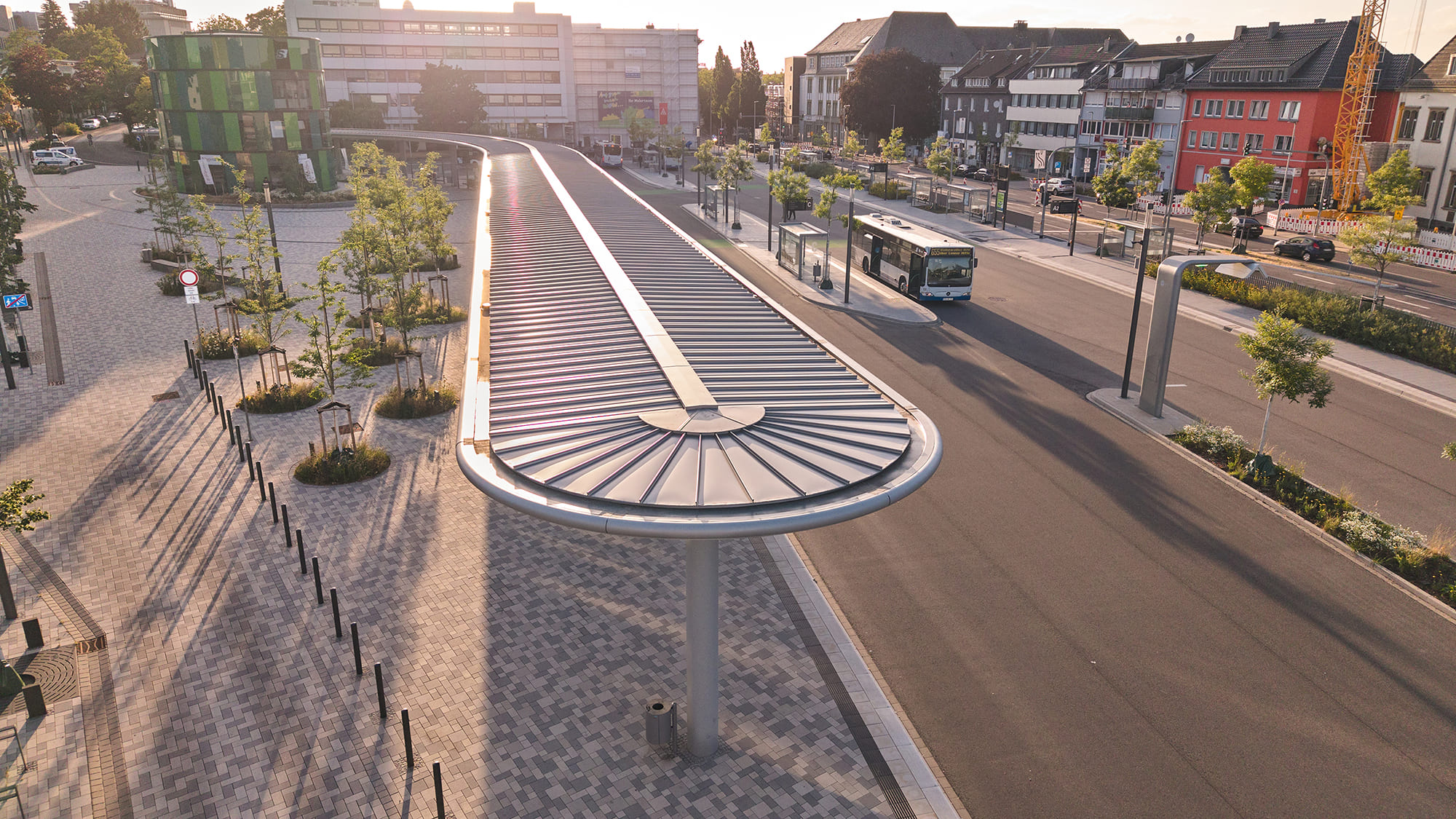 Stehfalzdach, Busbahnhof Remscheid