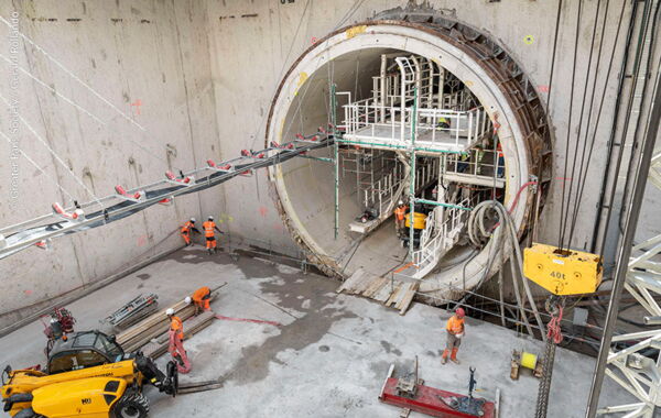 Tunnelbaustelle Grand Paris Express