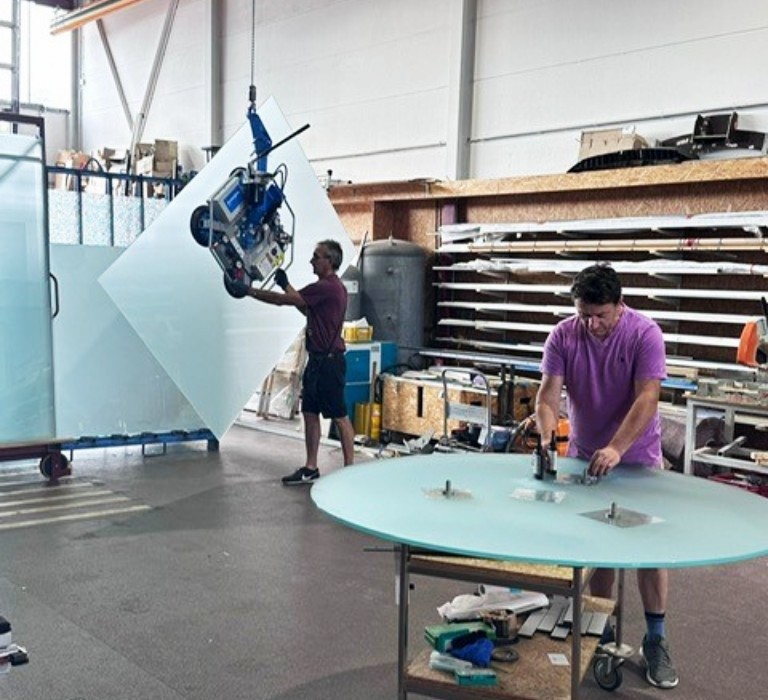 Glaser bei der Arbeit