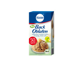 Backoblaten Bio, Ø 40–90 mm und eckig 100 × 145 mm