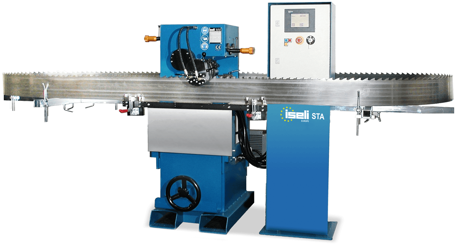 BAS 100 – hydraulische Stauchmaschine für Band- und Gattersägen