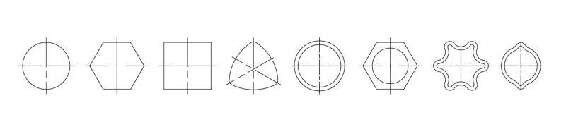 Materialformate (runde, sechseckige, quadratische und Sonderquerschnitte)
