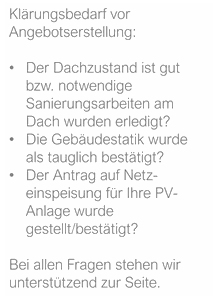 Schlüsselfertige Übergabe der PV-Anlage