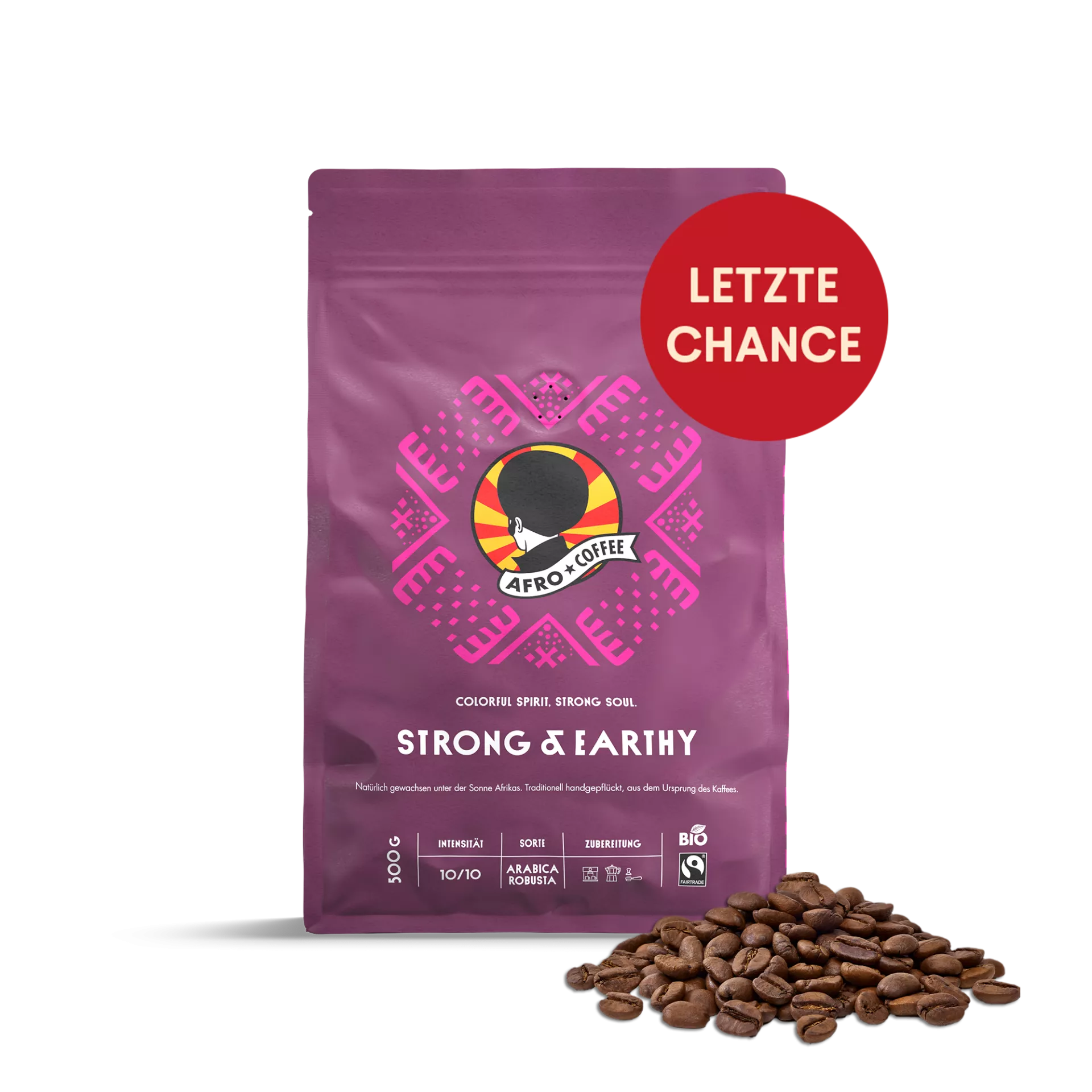 Kaffeebohnen 500g (Strong & Earthy, Bio)