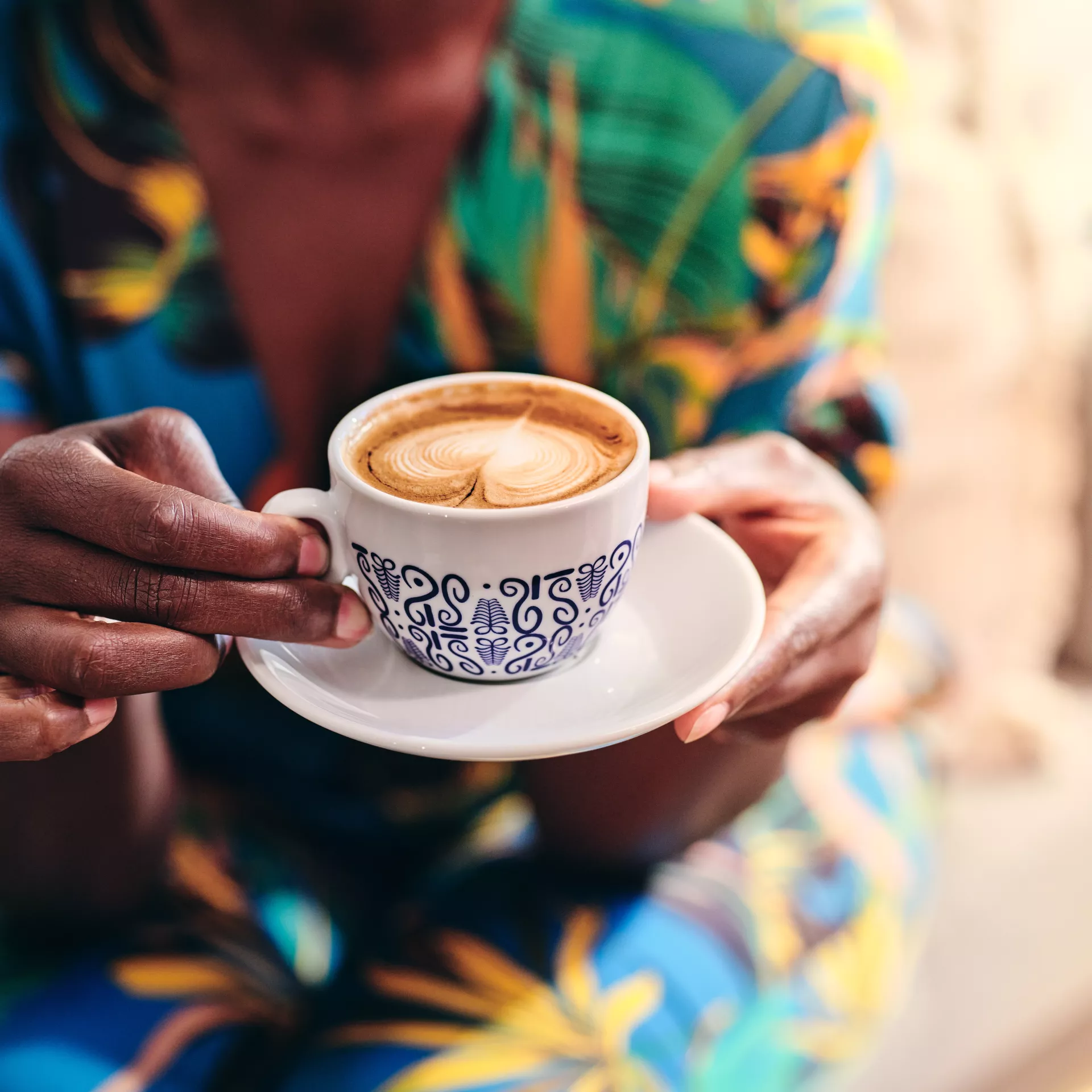 Cappuccino mit Afro Coffee