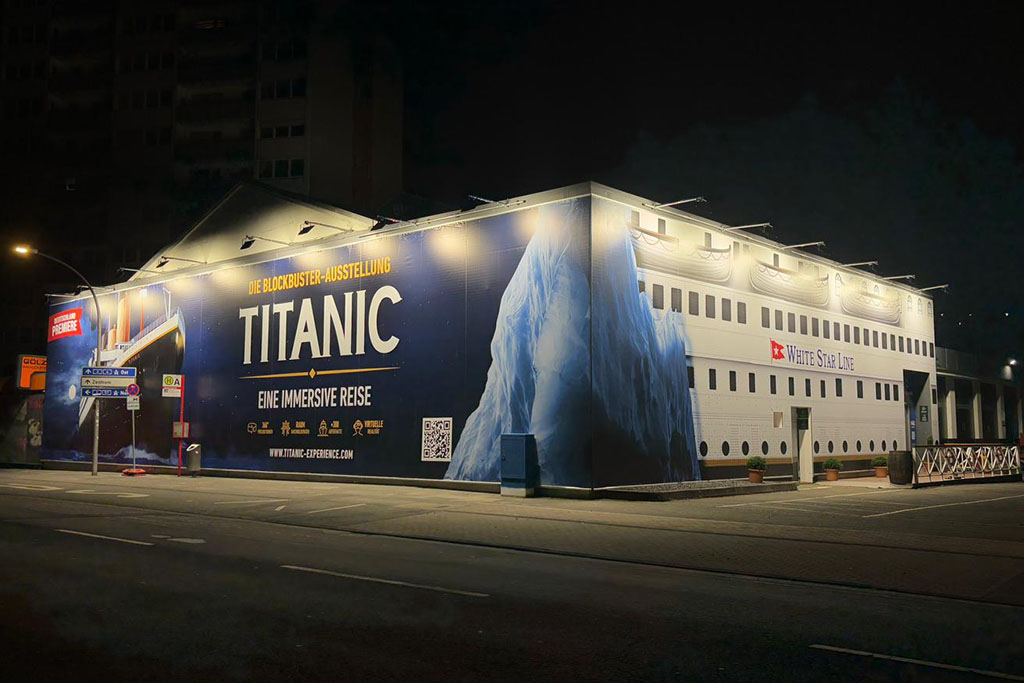 Fassadenverkleidung Ausstellung Titanic