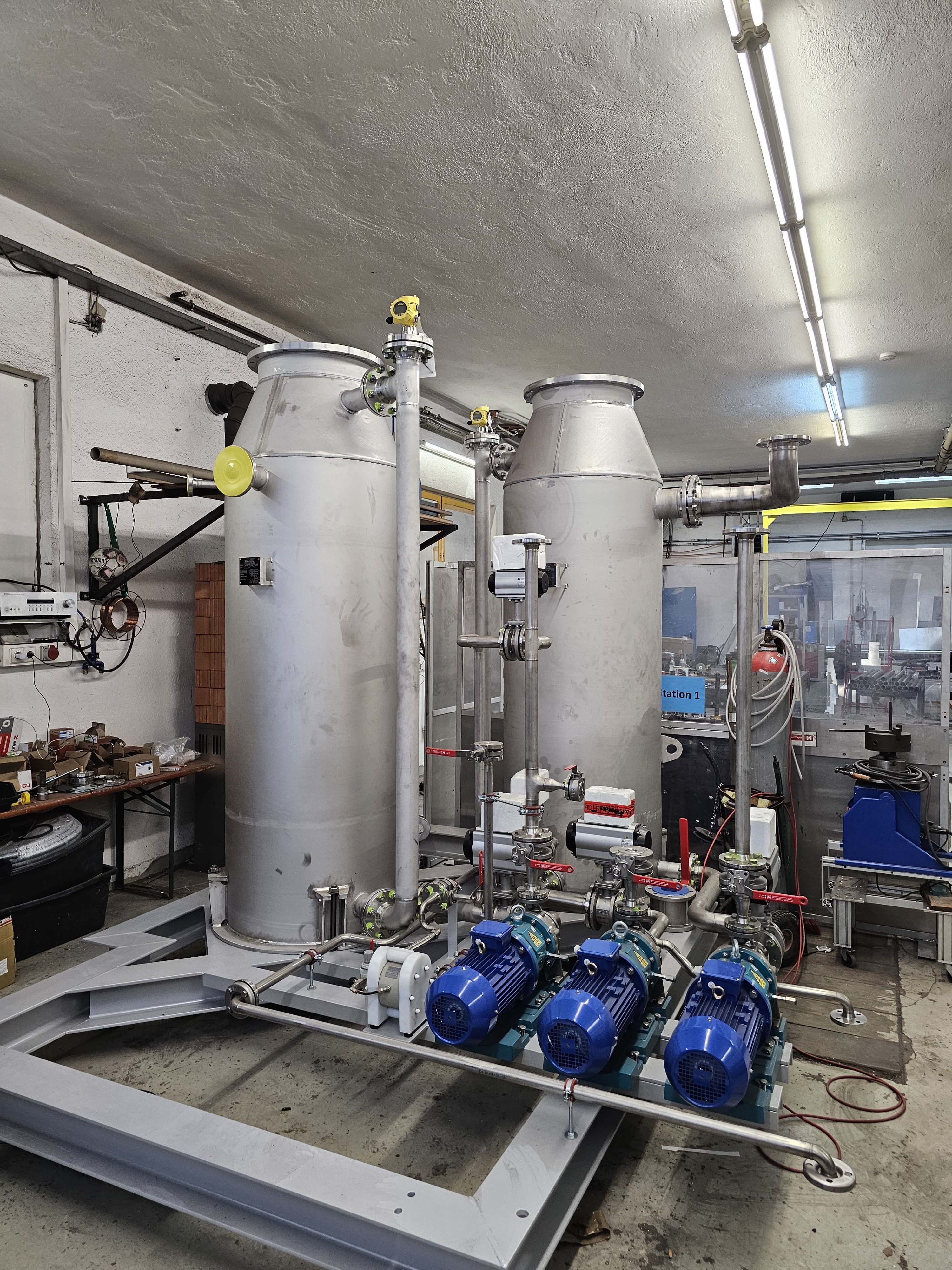 Biogas-Aminwäsche, Wasch- und Strippkolonnen