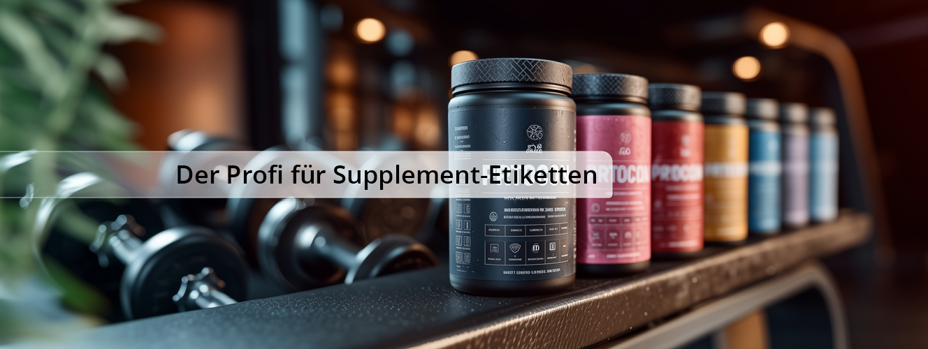 Etiketten für Supplemente