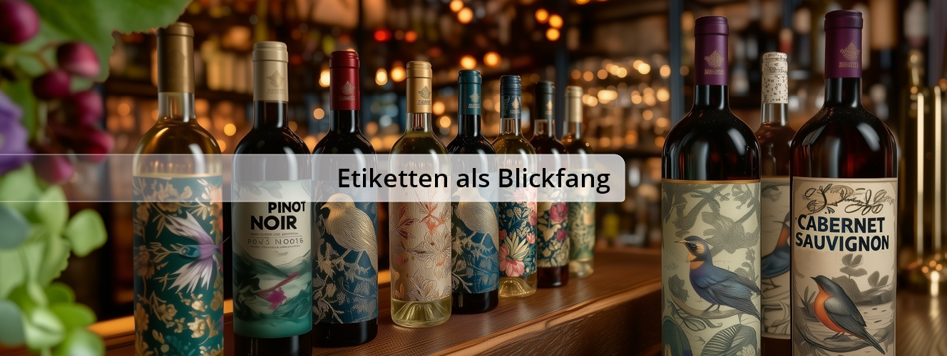 Etiketten als Blickfang