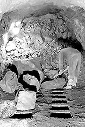 Schubortabbau auf der 4. Sohle, 1967