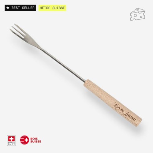 Fonduegabel aus Holz, personalisierbar