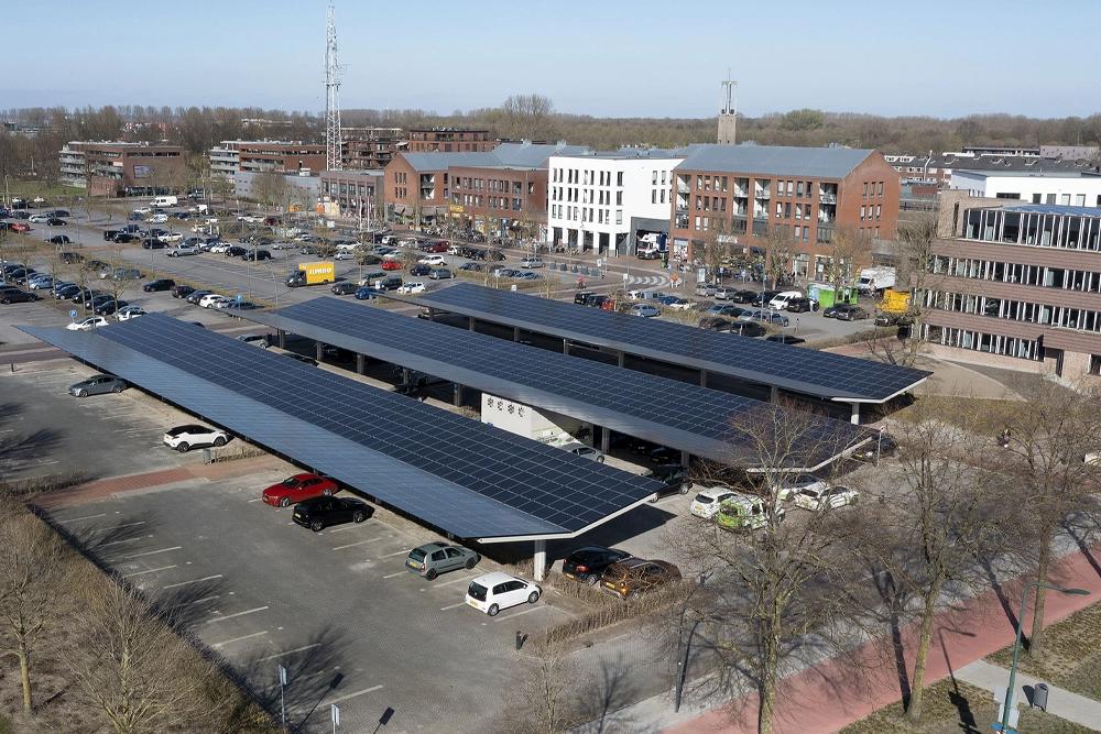 Solar-Carports in der Gebietsentwicklung